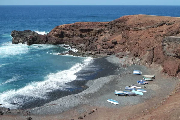 Kitesurfistas Lanzarote Caleta Famara —  Fotos de Stock