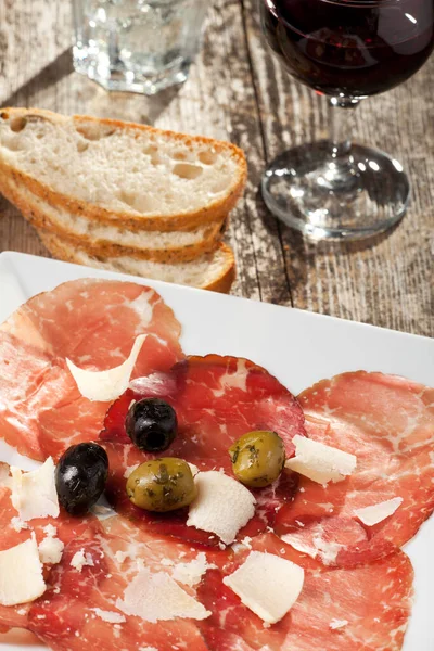 Carpaccio Fresco Plato — Foto de Stock