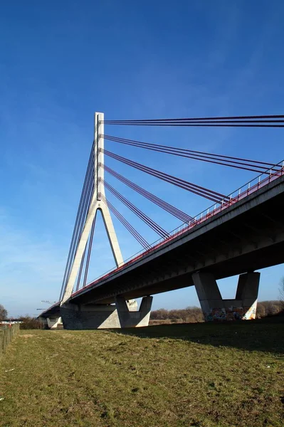 Κάτω Γέφυρα Του Ρήνου Στο Wesel — Φωτογραφία Αρχείου