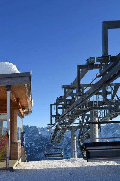 Lienz Dolomites Lienz Zettersfeld Ski Lift Chairlift Lift Mountain Station — 图库照片