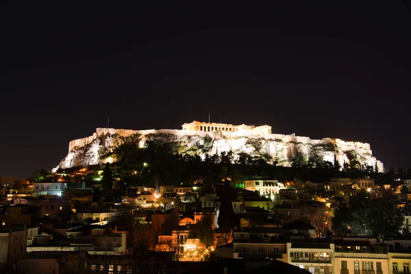 雅典的雅典卫城可能是古希腊城市要塞最有名的代表 被称为雅典卫城 自1986年以来 雅典的雅典卫城一直是联合国教科文组织的世界遗产 — 图库照片