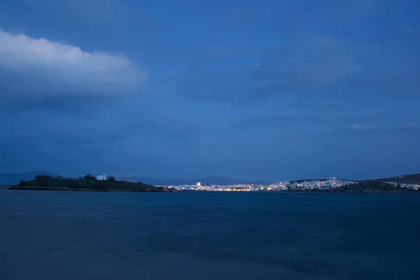 Naoussa Uma Pequena Cidade Portuária Norte Ilha Grega Paros Nas — Fotografia de Stock