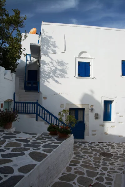 Parikia Een Havenstad Het Noordelijk Griekse Eiland Paros Cycladen — Stockfoto