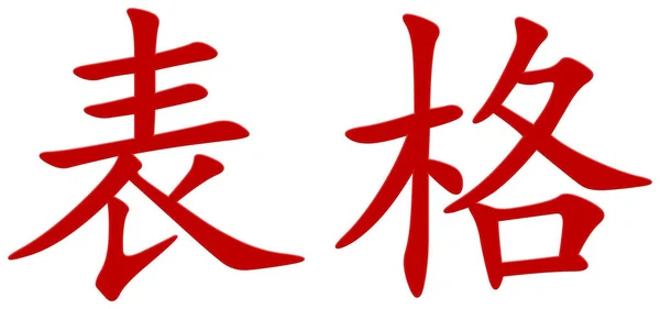 Chinesisches Zeichen Für Form Bunt Gelb Orange Rot Schwarz — Stockfoto