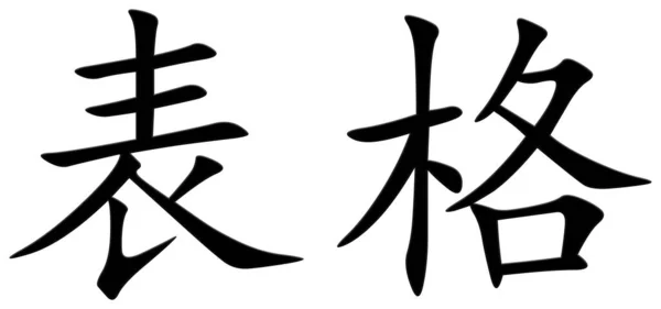 Chinesisches Zeichen Für Form Schwarz — Stockfoto