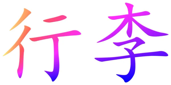 Китайский Иероглиф Багажа — стоковое фото