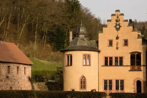 Mespelbrunn Slott Kvällssolen — Stockfoto