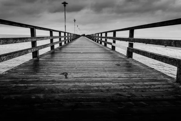 Camino Muelle Ahlbeck Usedom — Foto de Stock