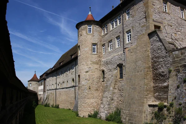 Salão Suábia Comburgo Castelo Muro Castelo Hohenlohe Wrttemberg Wehrturm Turismo — Fotografia de Stock