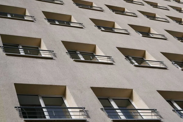 Fassade Eines Wohnhauses Magdeburg — Stockfoto