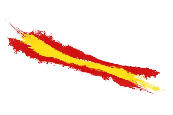 Målade Färger Spanien Isolerad Vit Bakgrund — Stockfoto