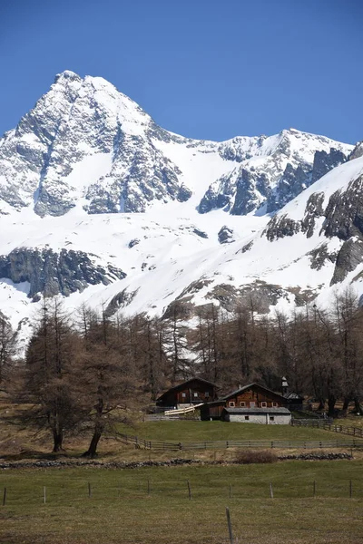 Mountain Range Tirol Oriental Áustria Kals Grossglockner — Fotografia de Stock