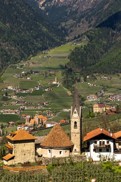 Kerek Szent György Templom Schenna Közelében Merano Dél Tirol — Stock Fotó