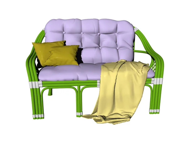 Komfortable Gartenmöbel Stilobjekt — Stockfoto