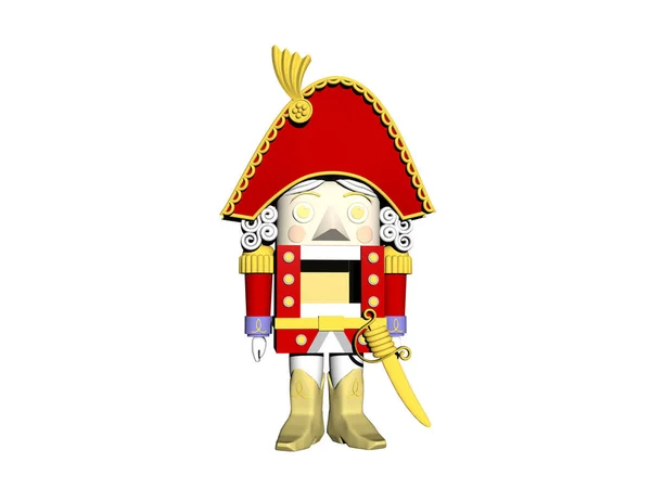 Cartoon Illustration Knight Red Bow — Stock Photo, Image