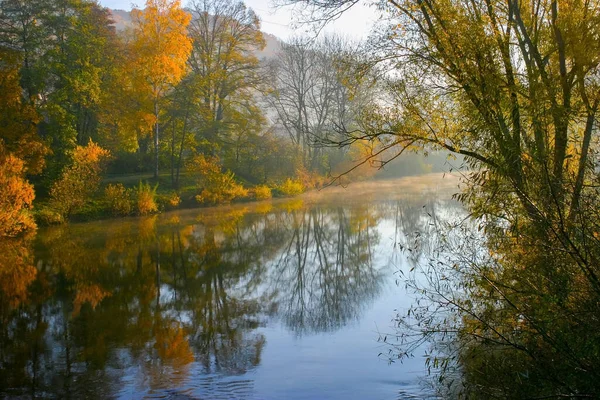 Idyllische Landschaft Rund Den Kocher Hohenlohekreis — Stockfoto