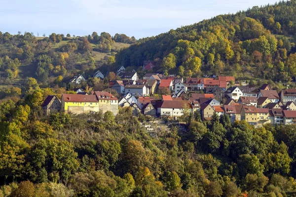 Dorf Belsenberg Hohenlohe Einem Gebiet Süddeutschland — Stockfoto