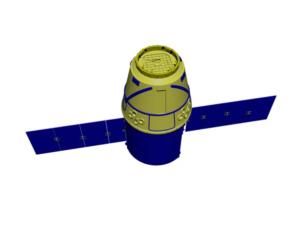 空间货轮 货运航天器的3D艺术 — 图库照片