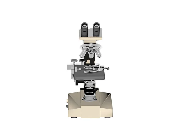Робот Мікроскопом Ізольований Білому Тлі — стокове фото