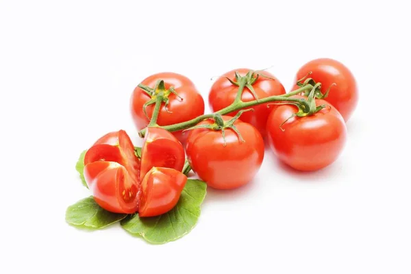 Frische Tomaten Auf Weißem Hintergrund — Stockfoto