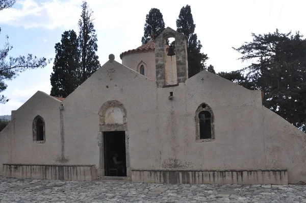 Grecia Isla Creta Panagia Kera Vista Exterior — Foto de Stock