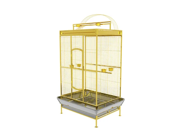 Render Cage Yellow Handle — Stock Photo, Image