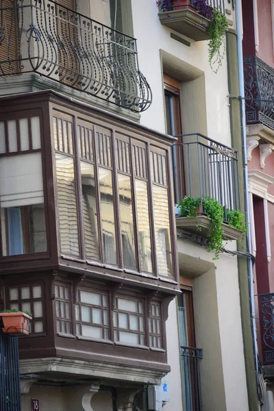 Spain Olite Washince Navarre House Facades Castle — 图库照片