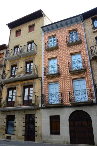 España Ujunio Navarra Provincial Facades Casa Visiones Ciudad — Foto de Stock