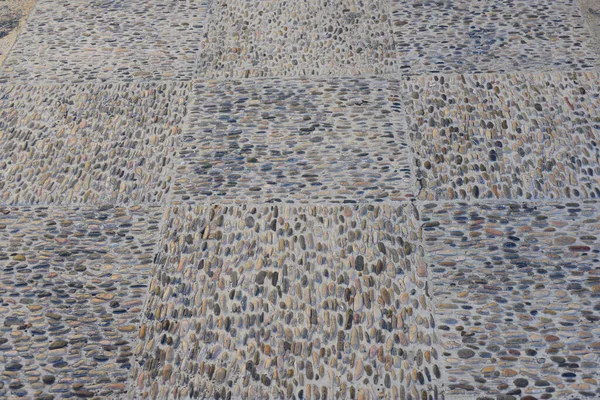 Pflastersteine Steine Auf Der Straße — Stockfoto
