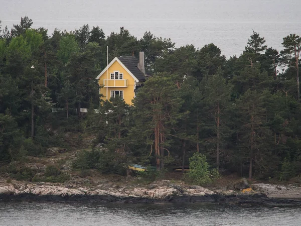 Oslo Stolica Norwegii Znajduje Się Południowym Wybrzeżu Czele Oslofjord — Zdjęcie stockowe