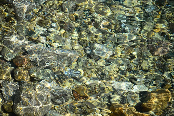 Pedras Junto Mar Mediterrâneo Large Large Pequena Luz Dark — Fotografia de Stock