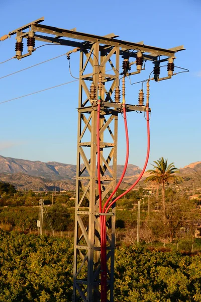 Högspänningsöverföring Energigenerator — Stockfoto