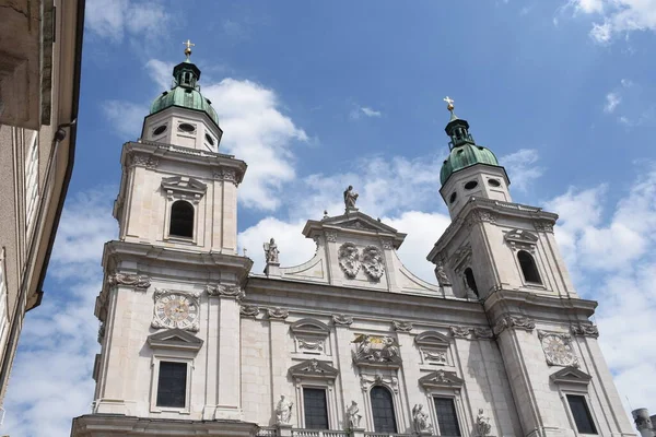 Salzburg Katedrali Katedral Salzburg Herkes Salzburg Festivali Festival Heykel Azizler — Stok fotoğraf