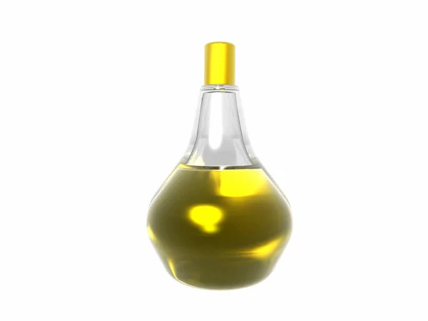 Пляшка Оливкової Олії Ізольована Білому Фоні — стокове фото