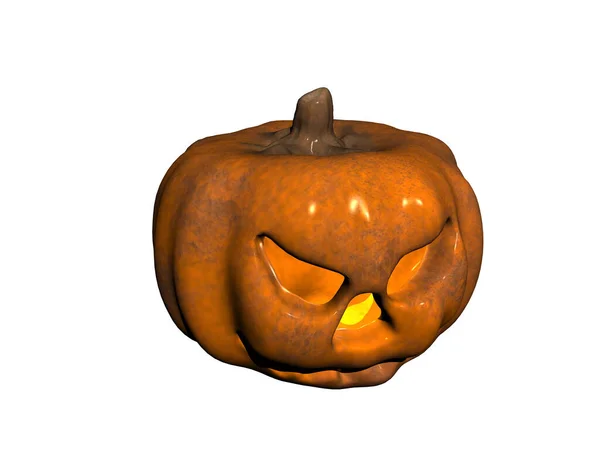 Halloween Pumpa Isolerad Vit Bakgrund — Stockfoto