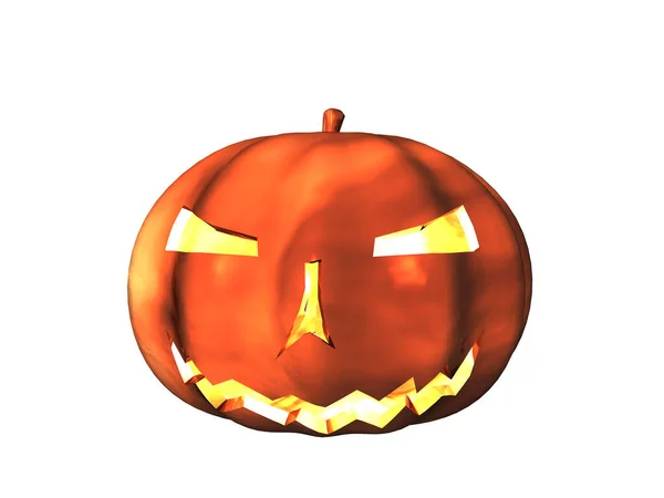 Abóbora Halloween Com Rosto Assustador — Fotografia de Stock