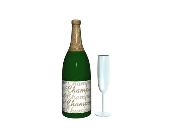 Beyaz Arka Planda Izole Edilmiş Şampanya Bardakları — Stok fotoğraf