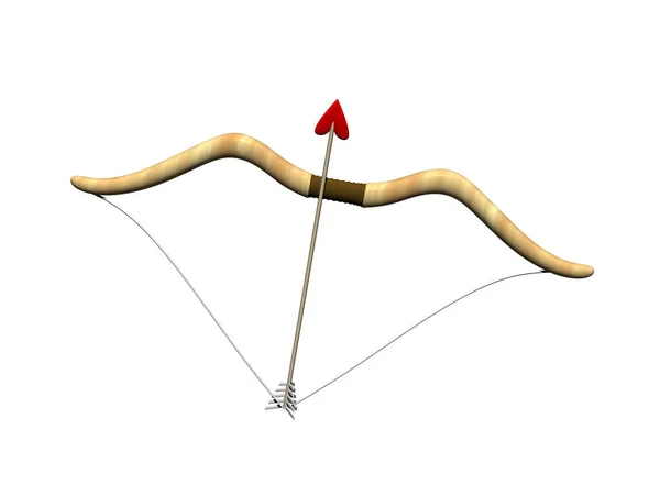 弓のついた赤い風船 — ストック写真