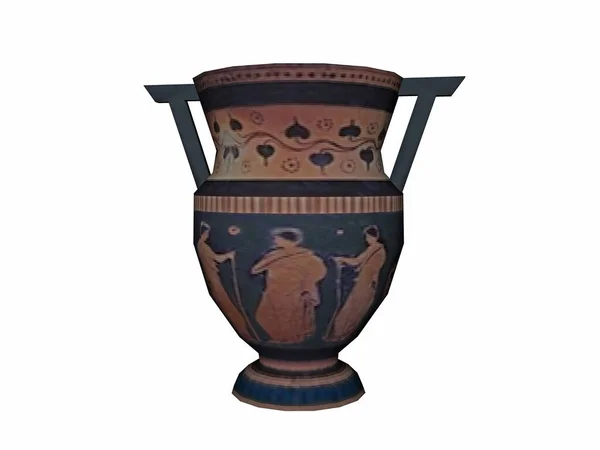 Beyaz Arka Planda Eski Antika Vazo — Stok fotoğraf
