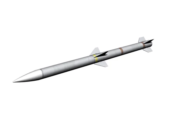 3D渲染火箭 — 图库照片