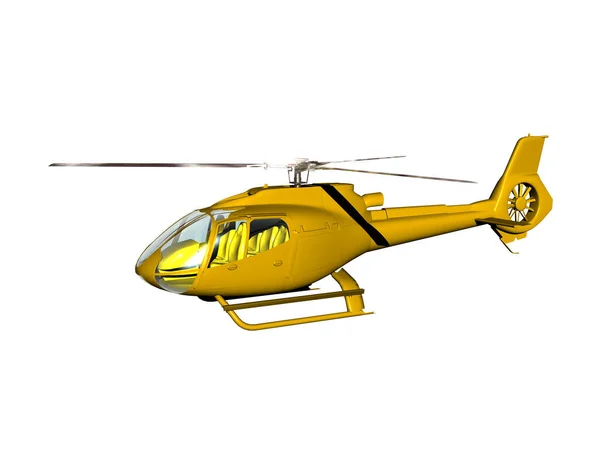 Rendering Helicopter Isolated White Background — Stock Photo, Image