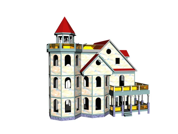 Watercolor Illustration Castle — Stock Photo, Image