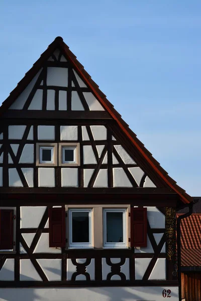 Casa Meia Madeira Renovada Herxheim — Fotografia de Stock