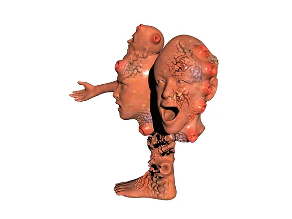 Modello Anatomico Umano Illustrazione — Foto Stock