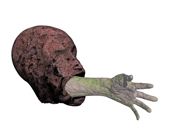 3D渲染骷髅 — 图库照片