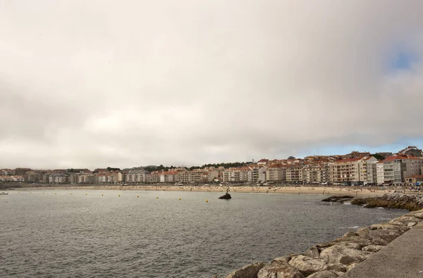 Bahía Paseo Marítimo Sanxenxo Sangenjo Provincia Pontevedra Rias Bajas Galicia — Foto de Stock