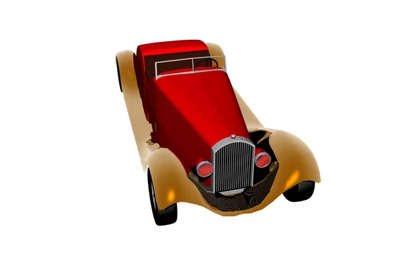 Красный Автомобиль Белом Фоне — стоковое фото