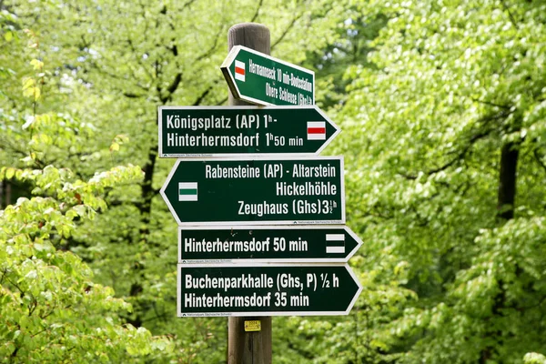 Signposts Saxon Switzerland — Stock Photo, Image