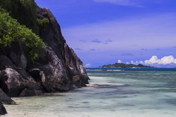 Seychelles Isla Cerf Fondo Isla Anónimo — Foto de Stock