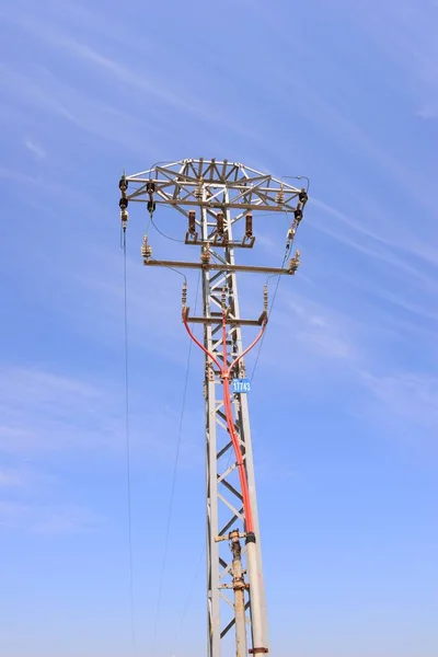 Ligne Puissance Haute Voltage Espagne — Photo